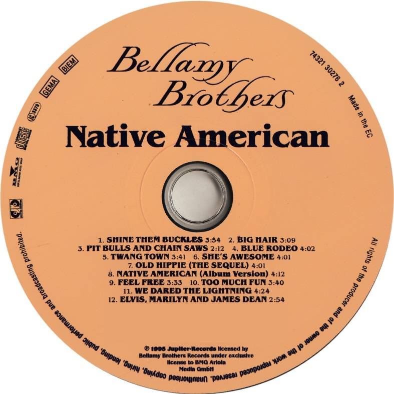The Bellamy Brothers Native American : CD